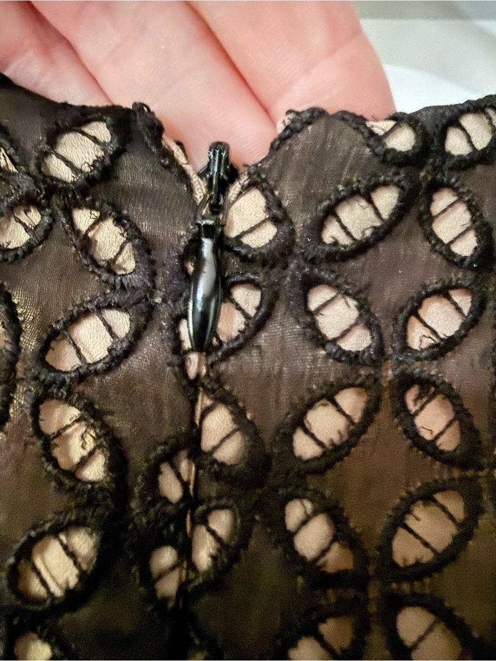 White House Black Market Black Eyelet Maxi Dress - Picture 10 of 12